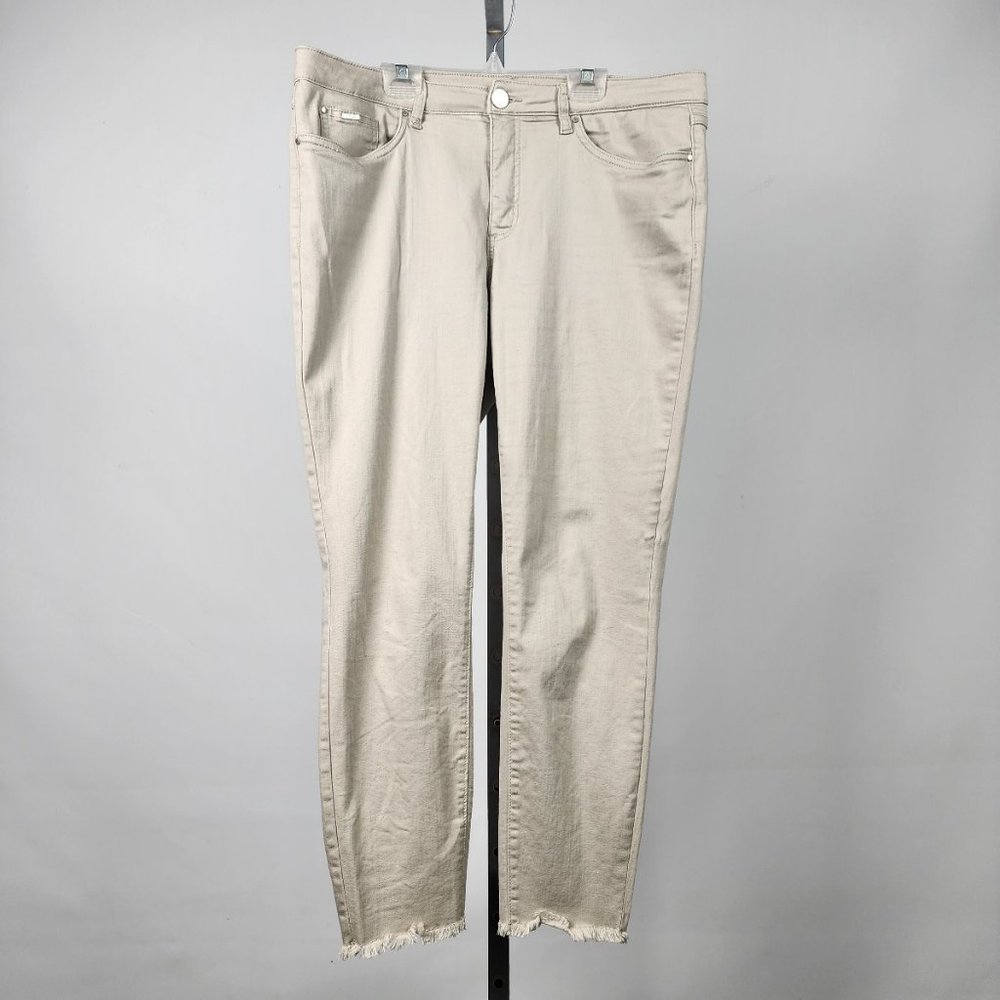 CHARLIE B Beige Ankle & Cropped Jeans